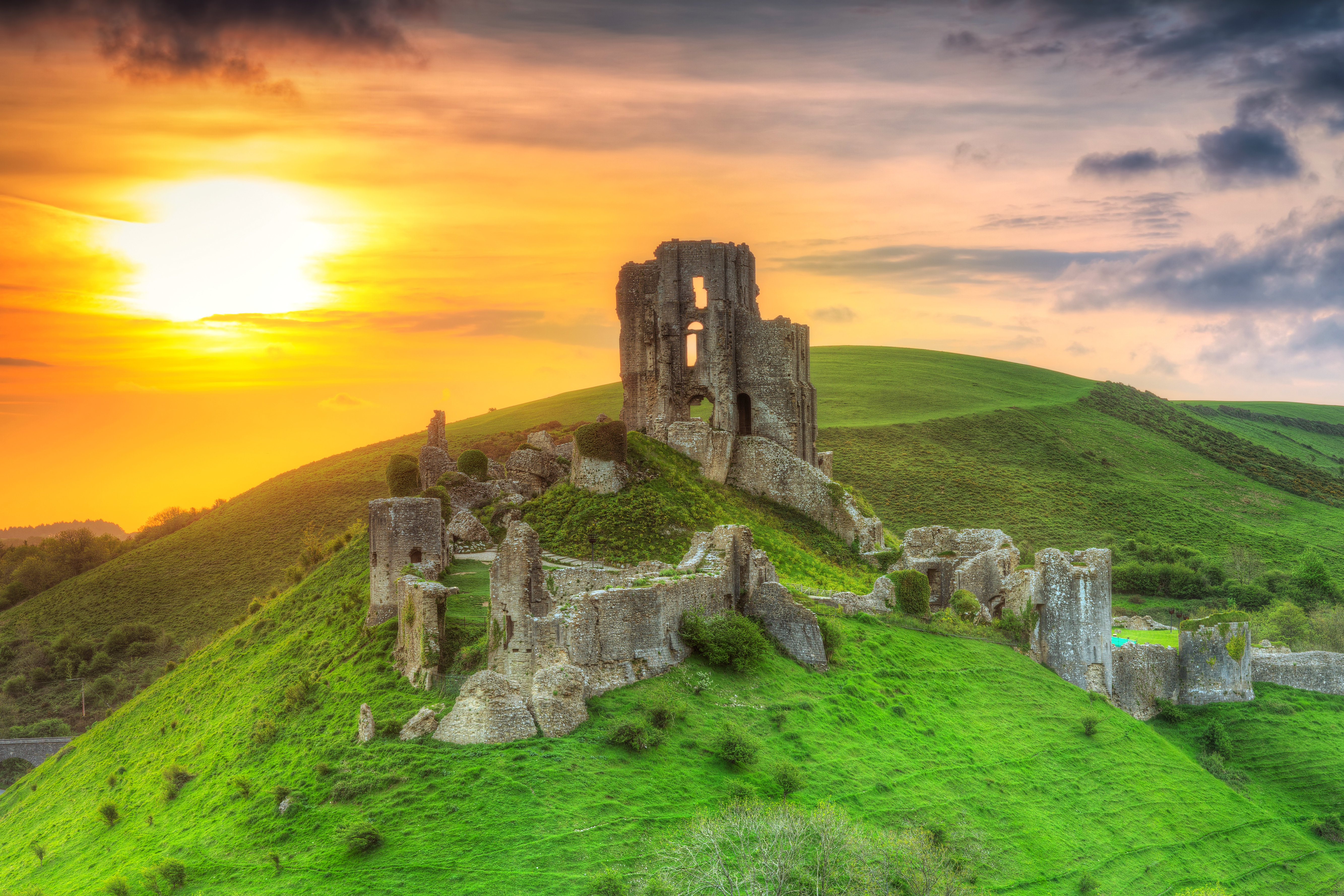 Corfe Castle, Dorset, UK