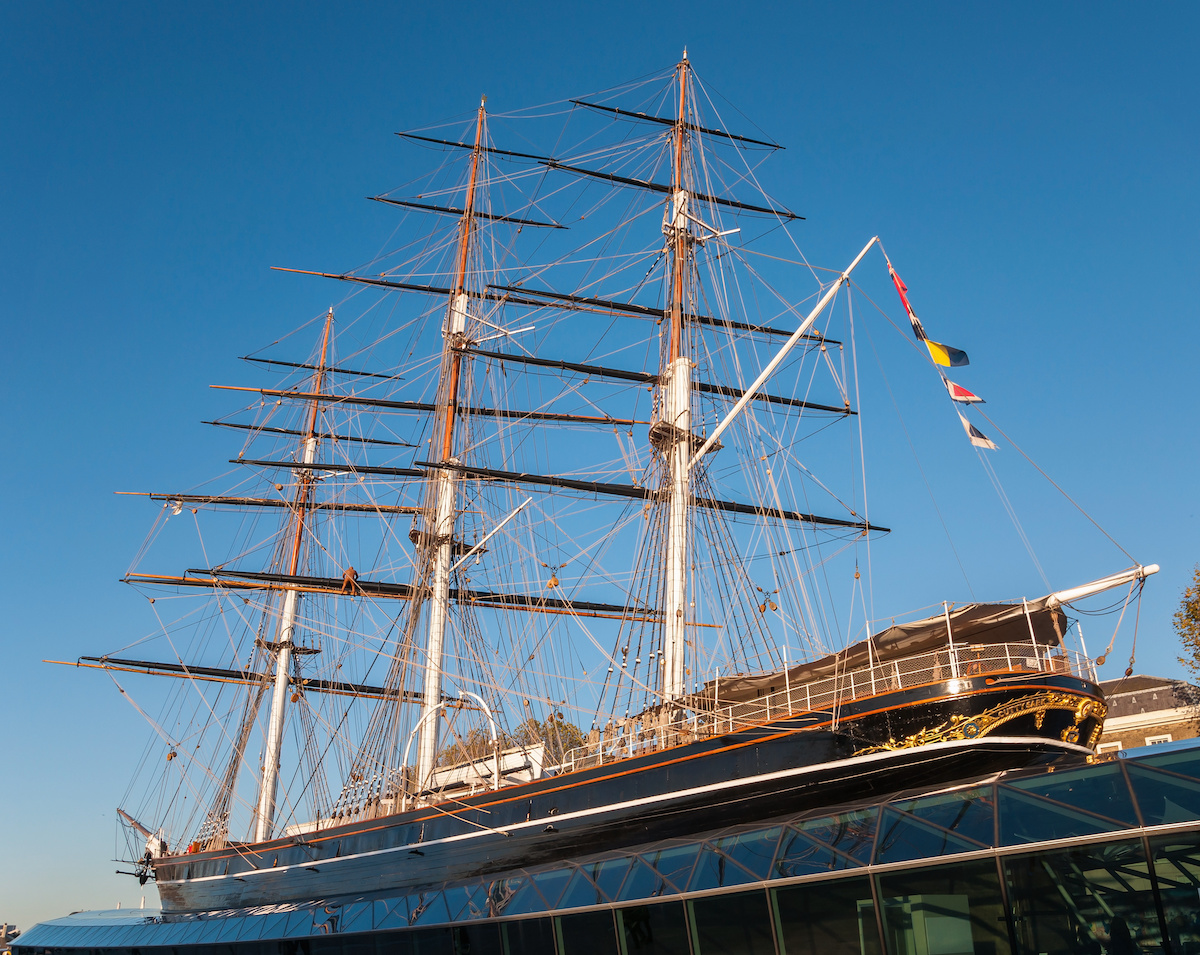 View of the Cutty Sark in London